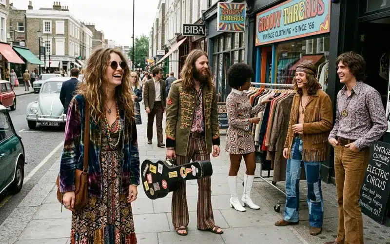 1960S And 1970S Counterculture Fashion With Hippie Style Denim Trends And Rebellious Youth Streetwear In American Fashion History 1960S And 1970S Counterculture Fashion With Hippie Style Denim Trends And Rebellious Youth Streetwear In American Fashion History