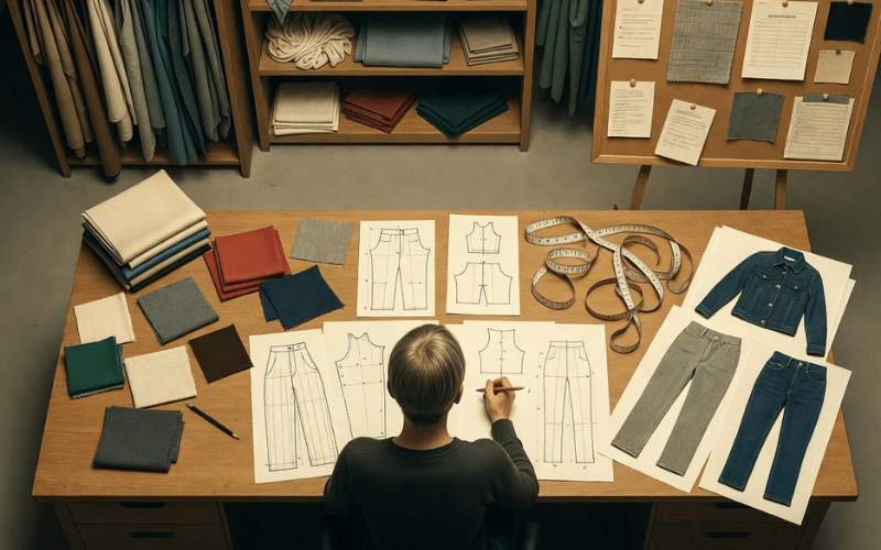 A Clothing Rack With Limited Petite Options, Highlighting Sizing Challenges In Sustainable Fashion.