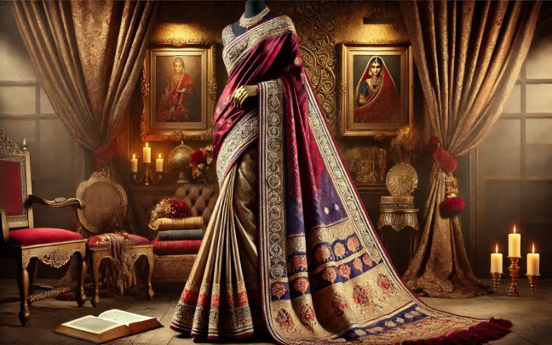 Sarees With Mirror Borders