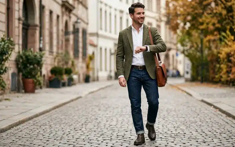 Mens Styling Guide Showing Why Oversized Sweater And Tailored Chinos Create A Balanced Smart Casual Outfit Mens Styling Guide Showing Why Oversized Sweater And Tailored Chinos Create A Balanced Smart Casual Outfit