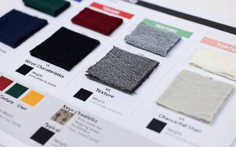 Swatches Of Various Fabrics Displayed For Quick Comparison